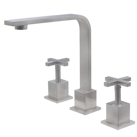 NOVATTO MULD Widespread 2-Handle Lavatory Faucet in Brushed Nickel NBF-836BN